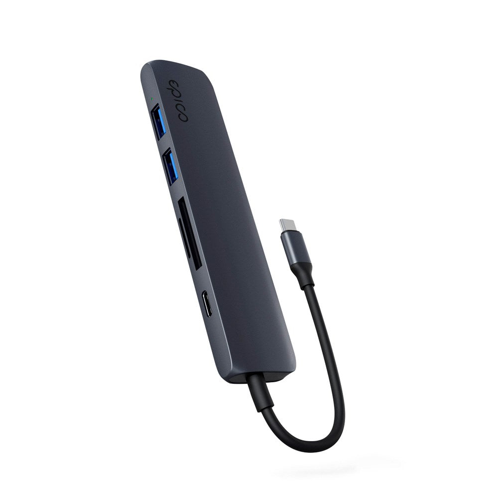 Epico 6-i-1 Aluminium Hub 8K - Midnight