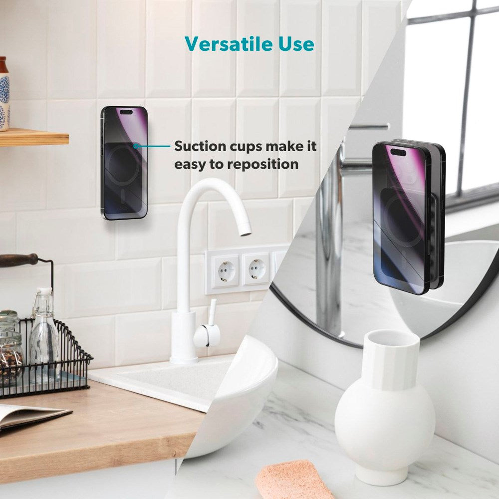 Epico Mag+ Suction Mobilhållare - MagSafe Kompatibel - Black