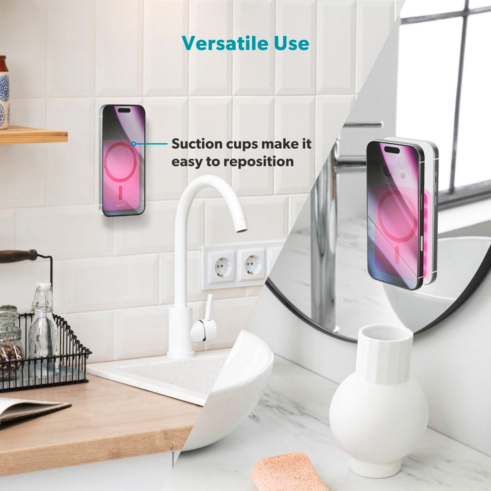 Epico Mag+ Suction Mobilhållare - MagSafe Kompatibel - Pink