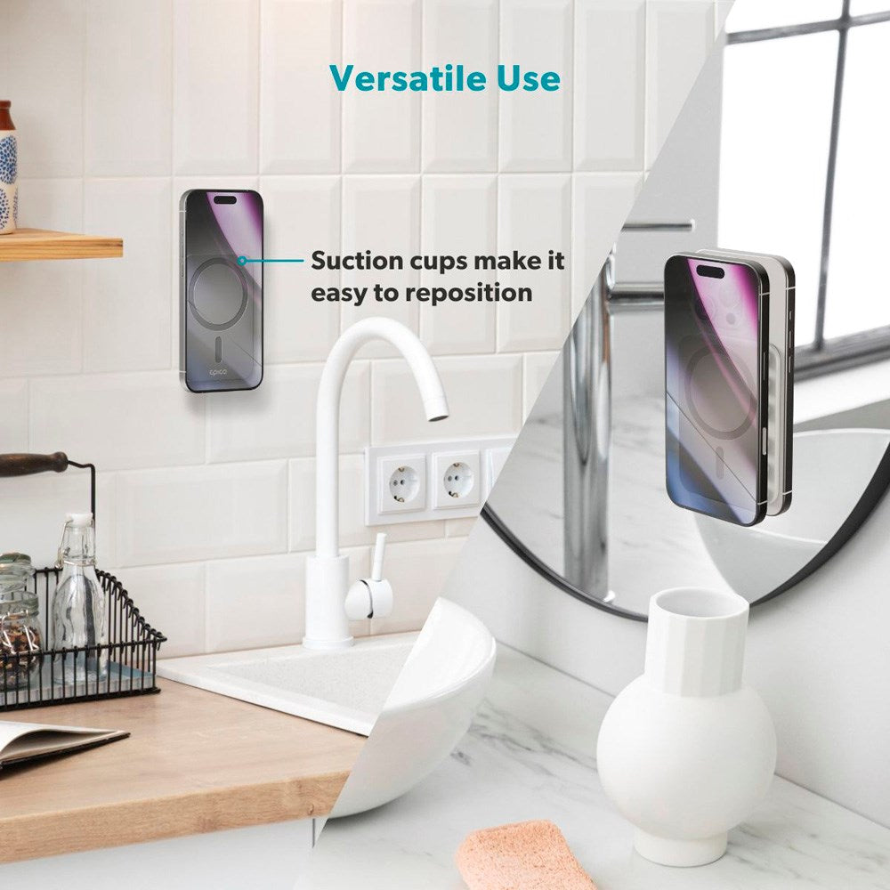 Epico Mag+ Suction Mobilhållare - MagSafe Kompatibel - Titanium