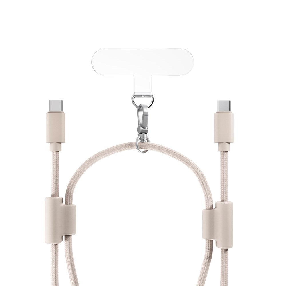 Epico 2-i-1 Mobilrem m. Integrerad USB-C till USB-C Kabel - Beige