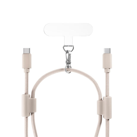 Epico 2-i-1 Mobilrem m. Integrerad USB-C till USB-C Kabel - Beige