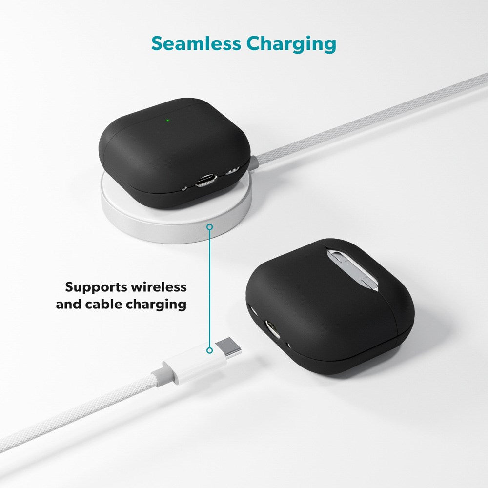 Apple AirPods Pro (3. gen.) Epico Äkta Läder Skal - Svart