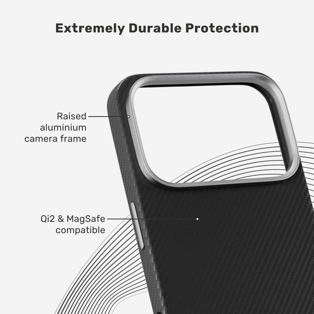 iPhone 17 Pro Epico UNUM FlexAramid Mag+ Skal - MagSafe Kompatibel - Svart