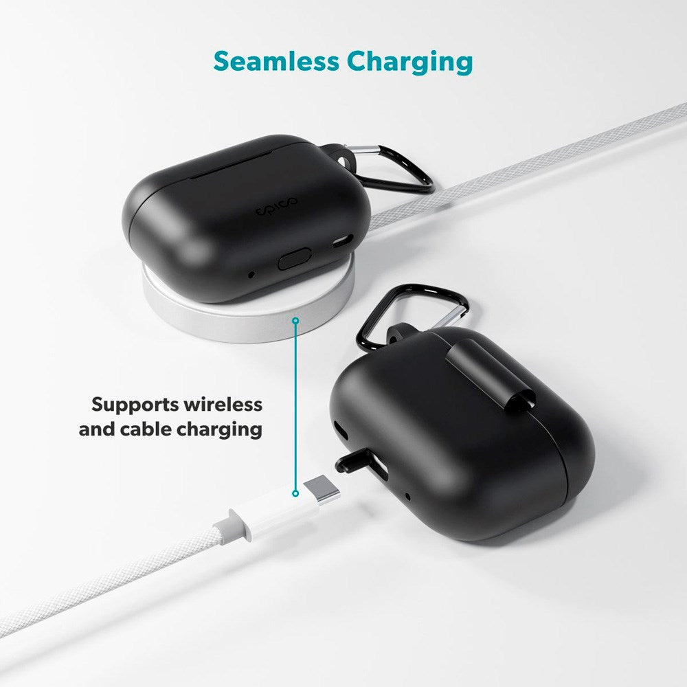 Apple AirPods Pro (3. gen.) Epico Outdoor Silicone Skal - Svart