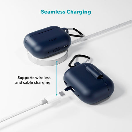 Apple AirPods Pro (3. gen.) Epico Outdoor Silicone Skal - Mörkblå