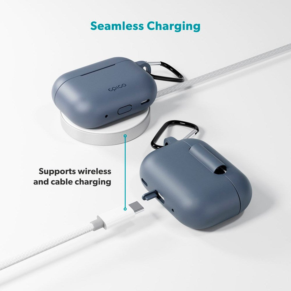 Apple AirPods Pro (3. gen.) Epico Outdoor Silicone Skal - Blå