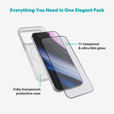 iPhone 17 Pro Epico Skyddsset - MagSafe Skal & Skärmskydd - Genomskinlig