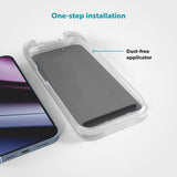 iPhone 16 Pro Max Epico Privacy Glass 3D Skärmskyddsglas m. Monteringsram - Genomskinlig