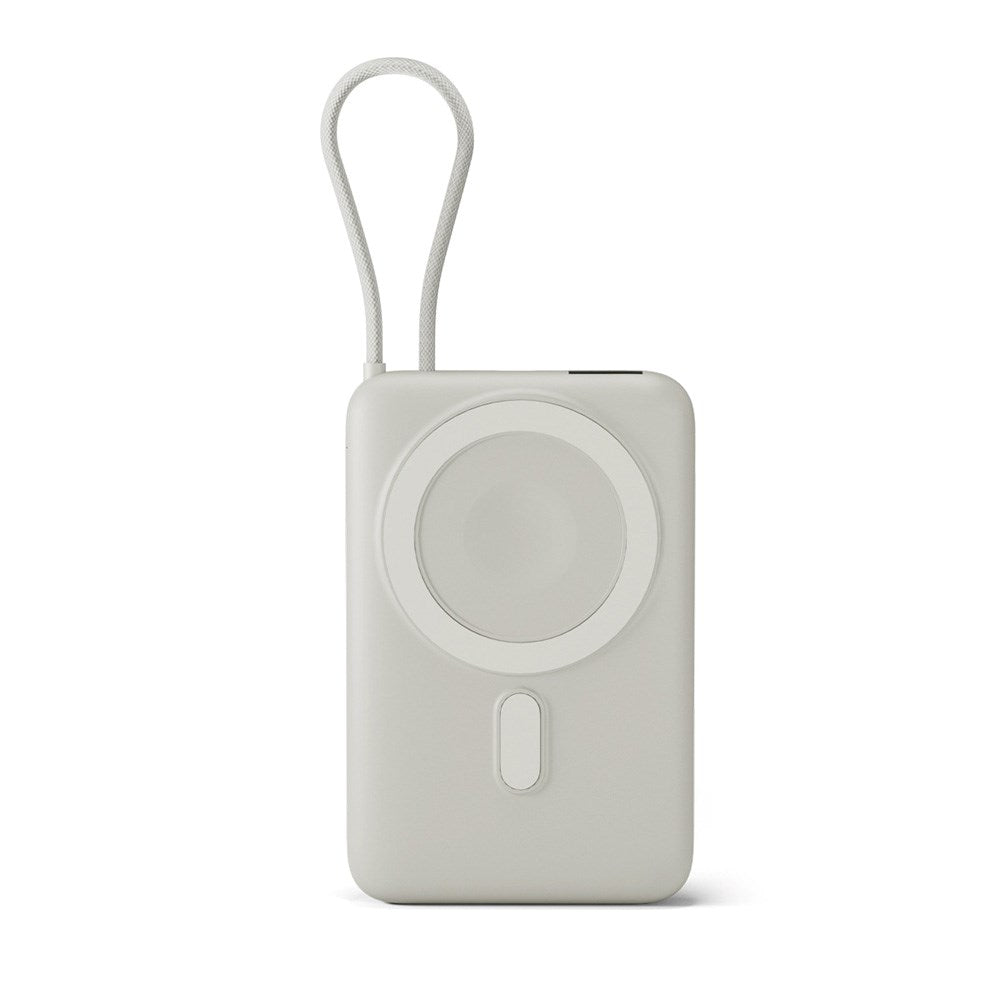 Epico UltraPack 22,5W Powerbank 10.000mAh med Utdragbar USB-C-Kabel - MagSafe / Qi2 Kompatibel - Grå