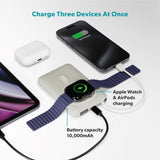Epico UltraPack 22,5W Powerbank 10.000mAh med Utdragbar USB-C-Kabel - MagSafe / Qi2 Kompatibel - Grå