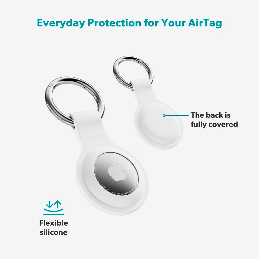 Apple AirTag Epico Silikon Skal - Vit