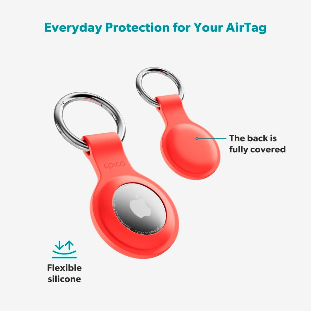 Apple AirTag 1. & 2. Gen. Epico Silikon Skal - Röd