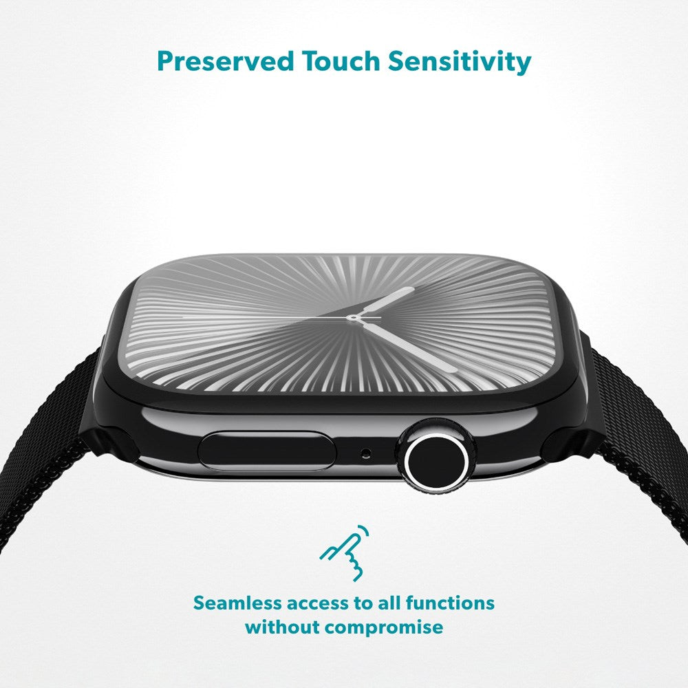 Apple Watch Ultra 3 / 2 / 1 (49mm) Epico 3D+ Flexiglass m. Installationsram - Genomskinlig / Svart Kant