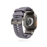 Apple Watch (42/44/SE/45/46/49) Epico Rubber Pro Klockarmband med Metallspänne - Grå