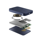 Epico UltraPack EM75 Alu Mag+ Trådlös PowerBank - 25W & 10.000 mAh - Qi2 / MagSafe Kompatibel - Blå