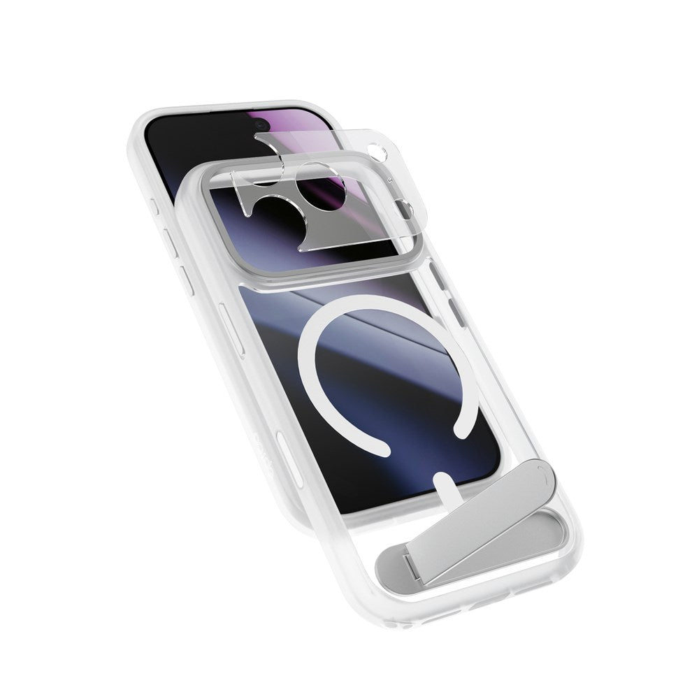 iPhone 18 Pro Max / 17 Pro Max Epico HeroStand Pro Mag+ Skal m. Kameraskydd & Ståfunktion - MagSafe Kompatibel - Gennomskinlig