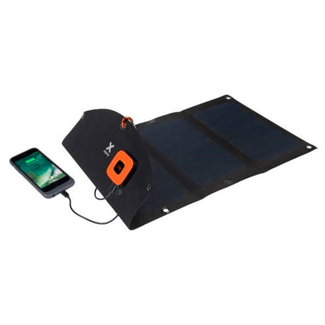 Xtorm Extreme SolarBooster Solcellsladdare 21W med USB-A & USB-C - Svart