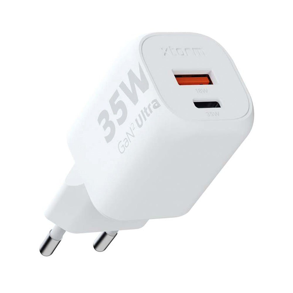 Xtorm 35W GaN² Ultra Väggladdare m. USB-A & USB-C - Vit