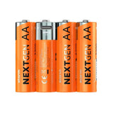Xtorm NextGen Uppladdningsbara USB-C AA-Batterier - 4 st - Orange