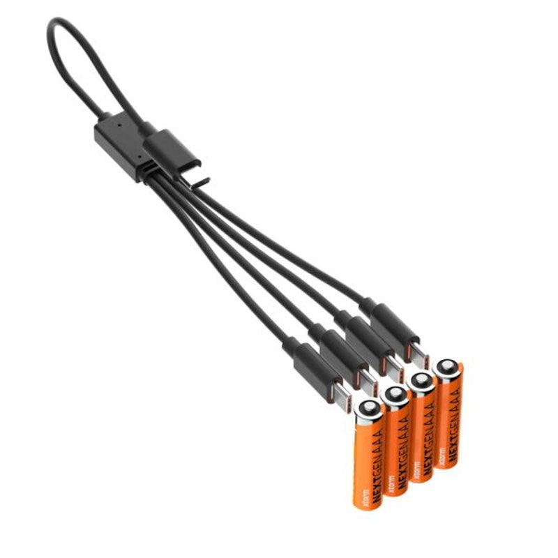 Xtorm NextGen Uppladdningsbara USB-C AAA-Batterier - 4 st - Orange