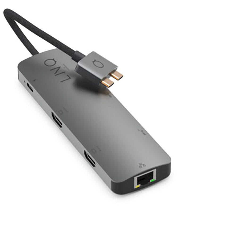 LINQ byELEMENTS 7in2 USB-C MacBook Multiport Hub - HDMI / USB-C PD / USB-A / Ethernet - Space Grey