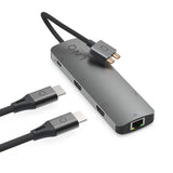 LINQ byELEMENTS 7in2 USB-C MacBook Multiport Hub - HDMI / USB-C PD / USB-A / Ethernet - Space Grey