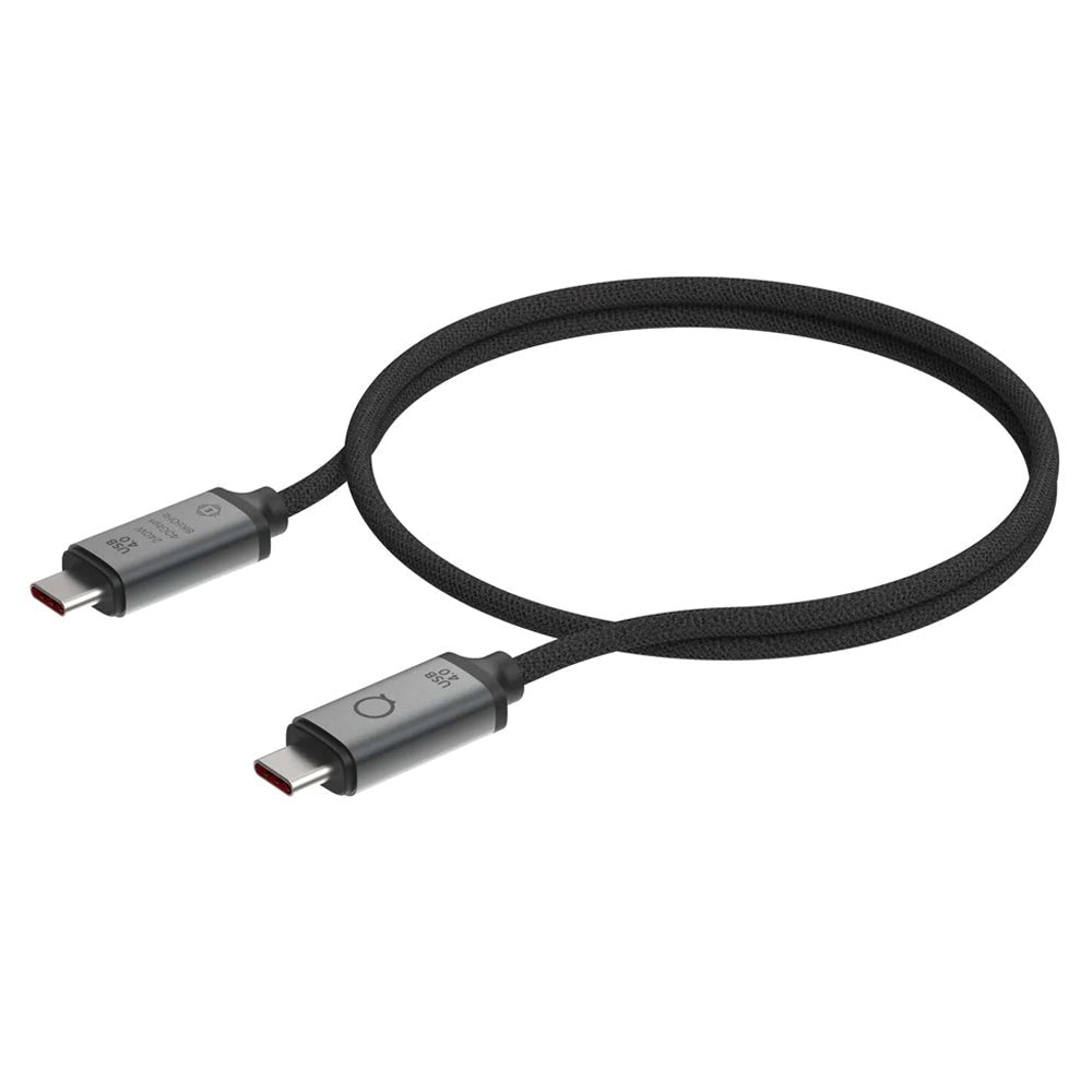 LINQ byELEMENTS Pro-kabel USB-C till USB-C - 240W PD & 8K/60Hz - 1 m - Grå / Svart