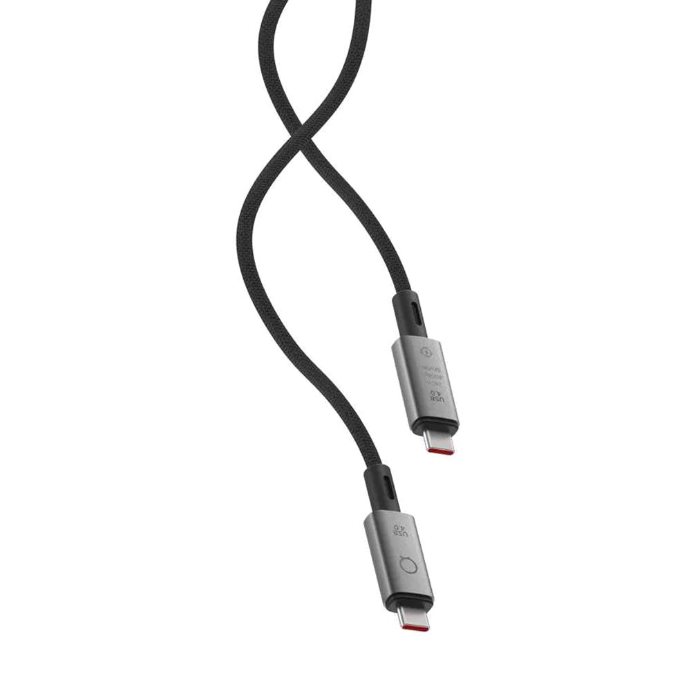 LINQ byELEMENTS Pro-kabel USB-C till USB-C - 240W PD & 8K/60Hz - 1 m - Grå / Svart