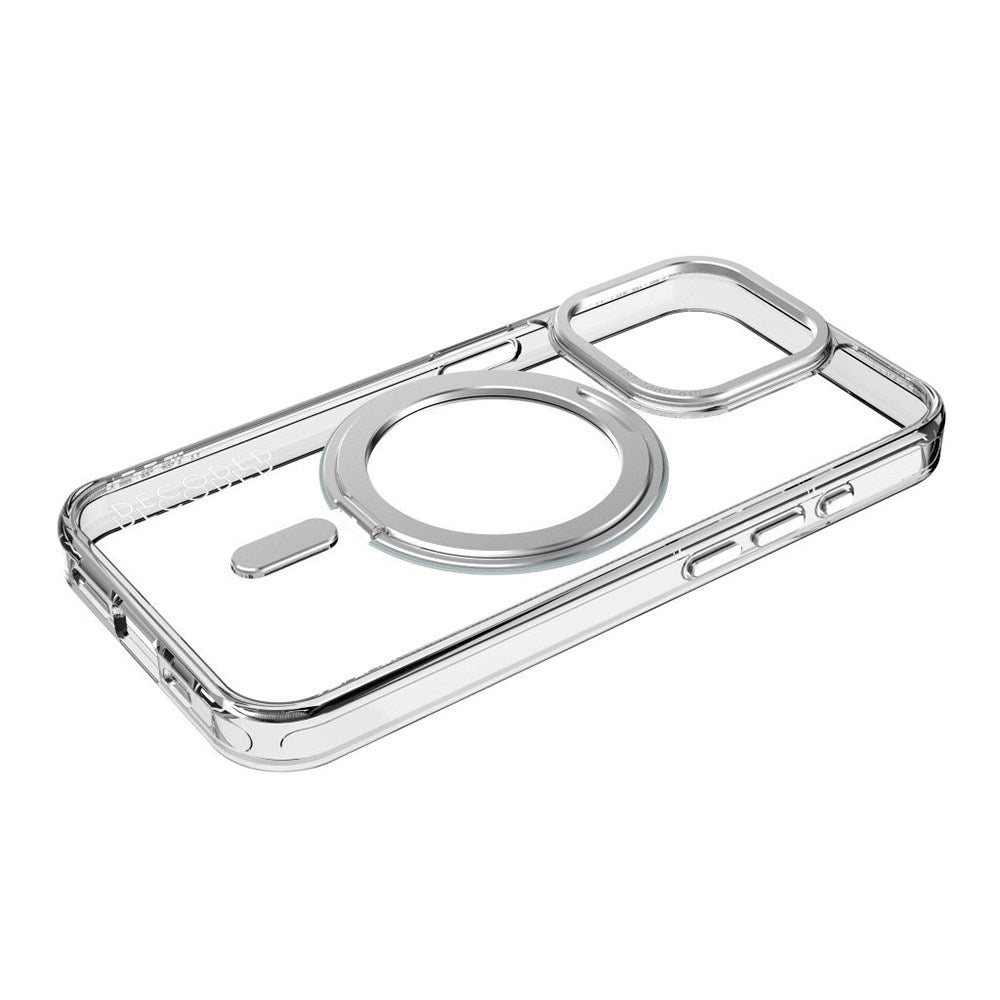 Decoded iPhone 15 Pro Loop Stand Plast Skal - 100 % Återvunnen Plast - MagSafe-kompatibel - Transparent