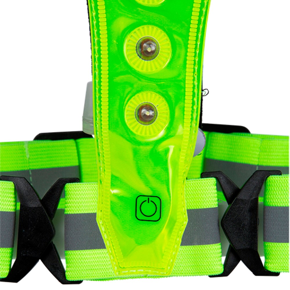 Bee-Safe Reflext Löparväst m. Ljus & Mobilficka - Gul