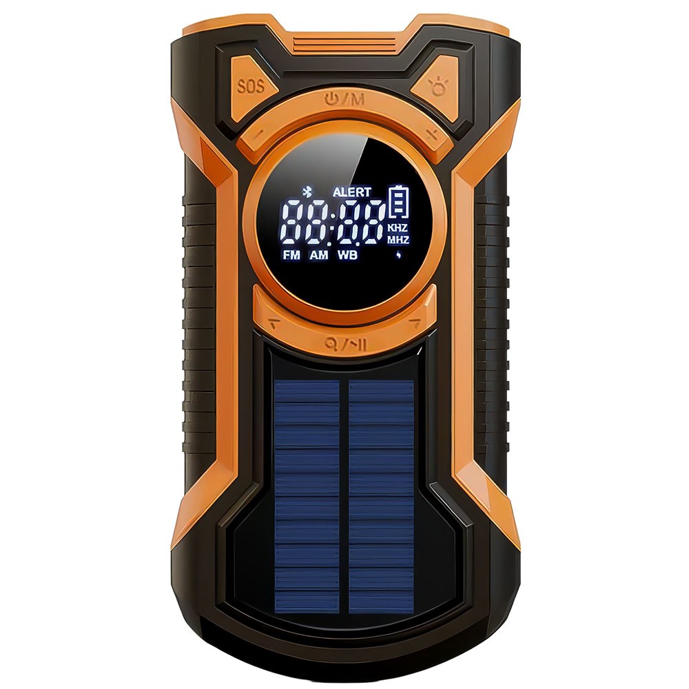 Just In Case Nödradio m. Bluetooth & 5000 mAh PowerBank - Svart / Orange