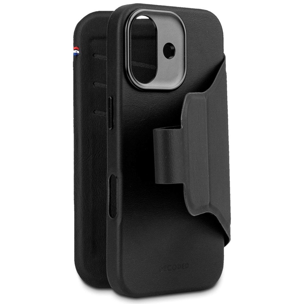 Decoded iPhone 17 Textured Detachable Wallet Silikon Skal - MagSafe Kompatibel - Phantom Black