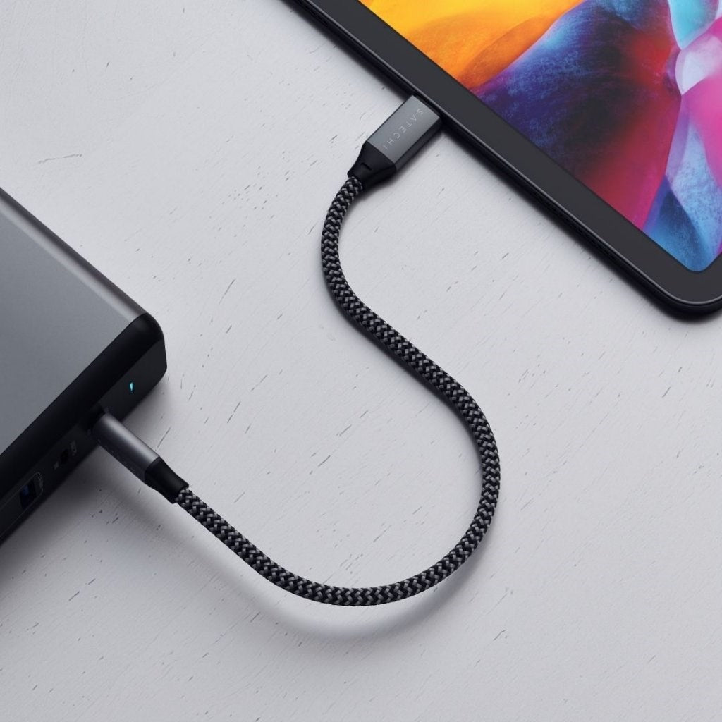 Satechi USB -C-kabel 100W - 25 cm - rymdgrå