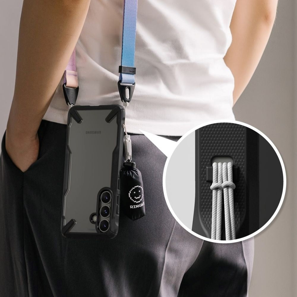 Samsung Galaxy S25 Ringke Fusion X Skal - Genomskinlig / Svart