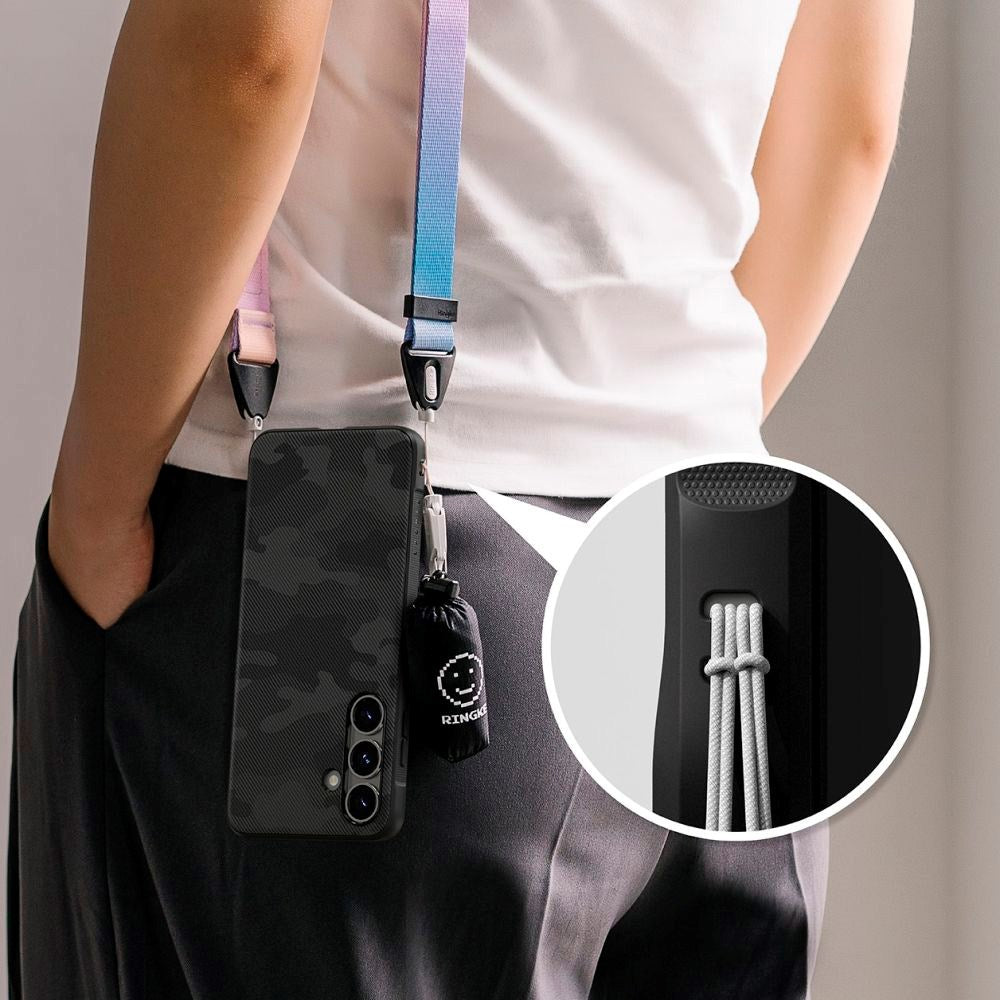 Samsung Galaxy S25 - Ringke Onyx Plast Skal - Svart Kamouflage