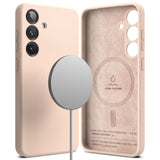 Ringke Samsung Galaxy S25 Silikon Magnetiskt MagSafe Skal - Rosa