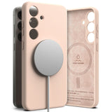 Ringke Samsung Galaxy S25 Silikon Magnetiskt MagSafe Skal - Rosa