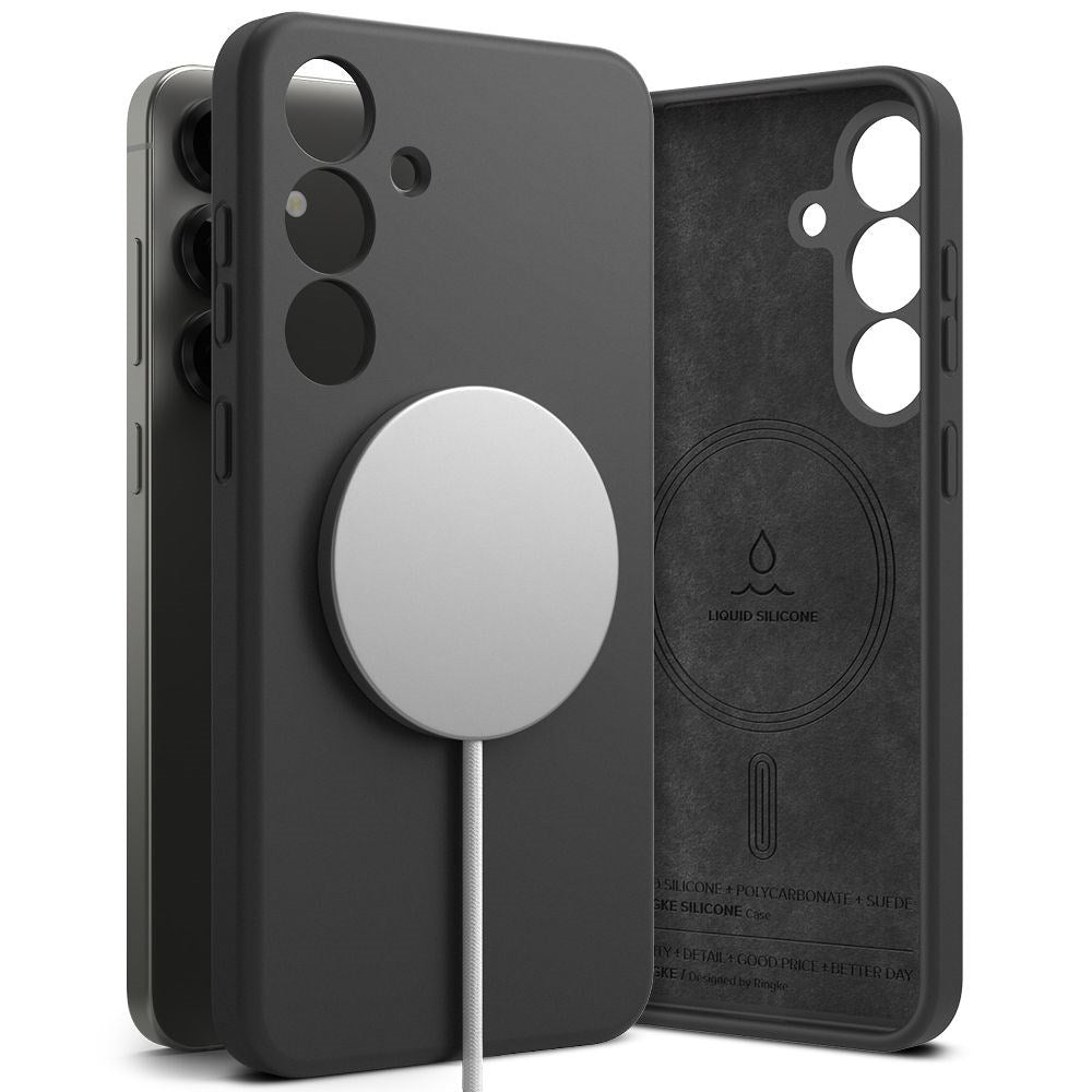 Ringke Samsung Galaxy S25+ (Plus) Silikon Magnetiskt MagSafe Skal - Svart
