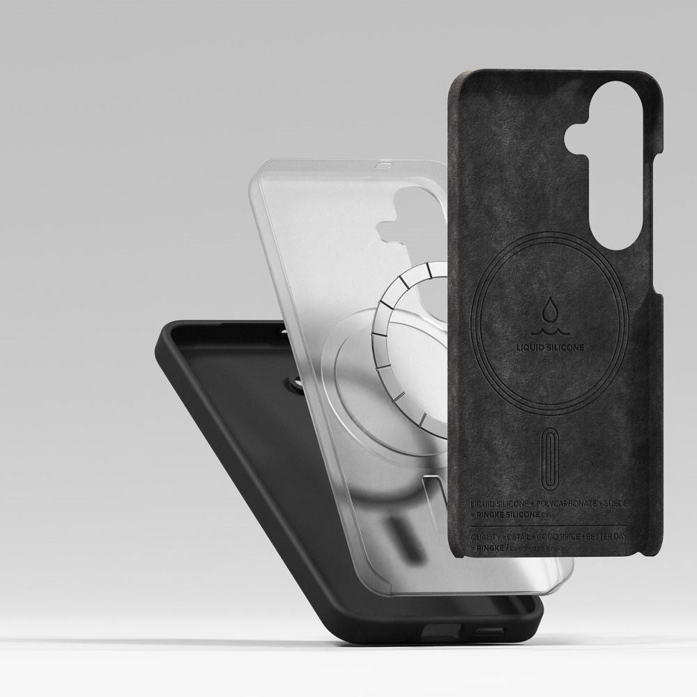 Ringke Samsung Galaxy S25+ (Plus) Silikon Magnetiskt MagSafe Skal - Svart
