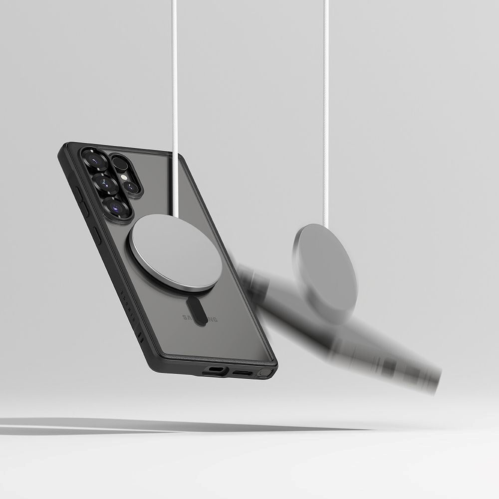 Samsung Galaxy S25 Ultra Ringke Fusion Bold Skal - MagSafe Kompatibel - Genomskinlig / Svart