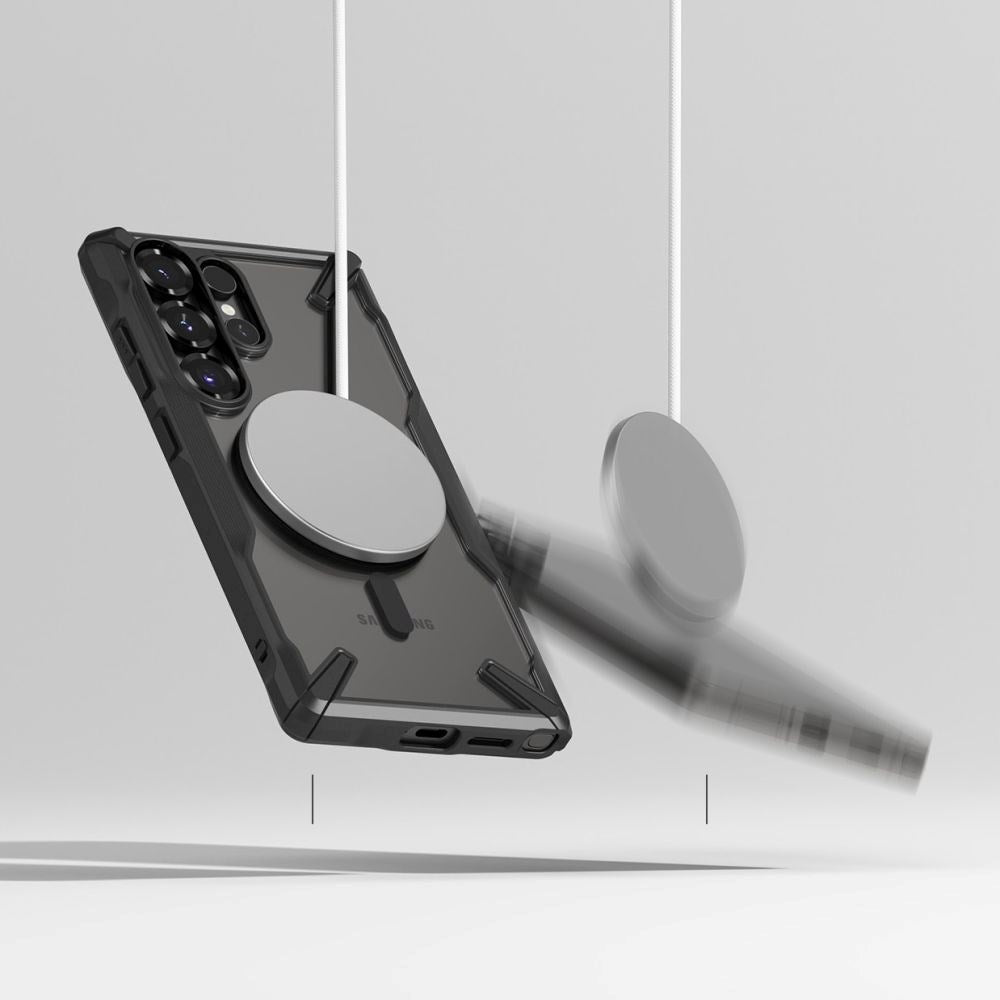 Samsung Galaxy S25 Ultra Ringke Fusion X Skal - MagSafe Kompatibel - Genomskinlig / Svart