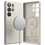 Ringke Samsung Galaxy S25 Ultra Silikon Magnetiskt MagSafe Skal - Greige