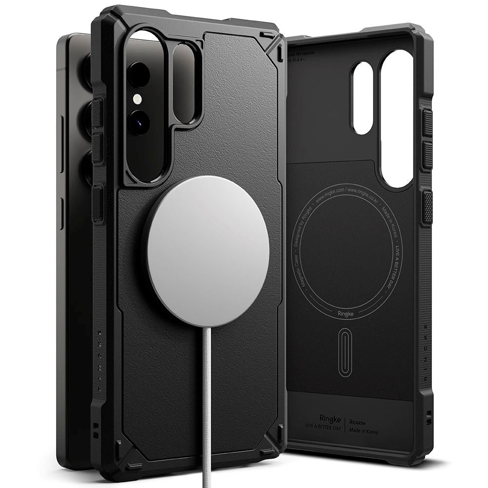 Samsung Galaxy S25 Ultra - Ringke Rugged Gear Plast Skal - MagSafe Kompatibel - Svart