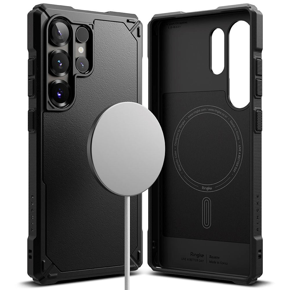 Samsung Galaxy S25 Ultra - Ringke Rugged Gear Plast Skal - MagSafe Kompatibel - Svart