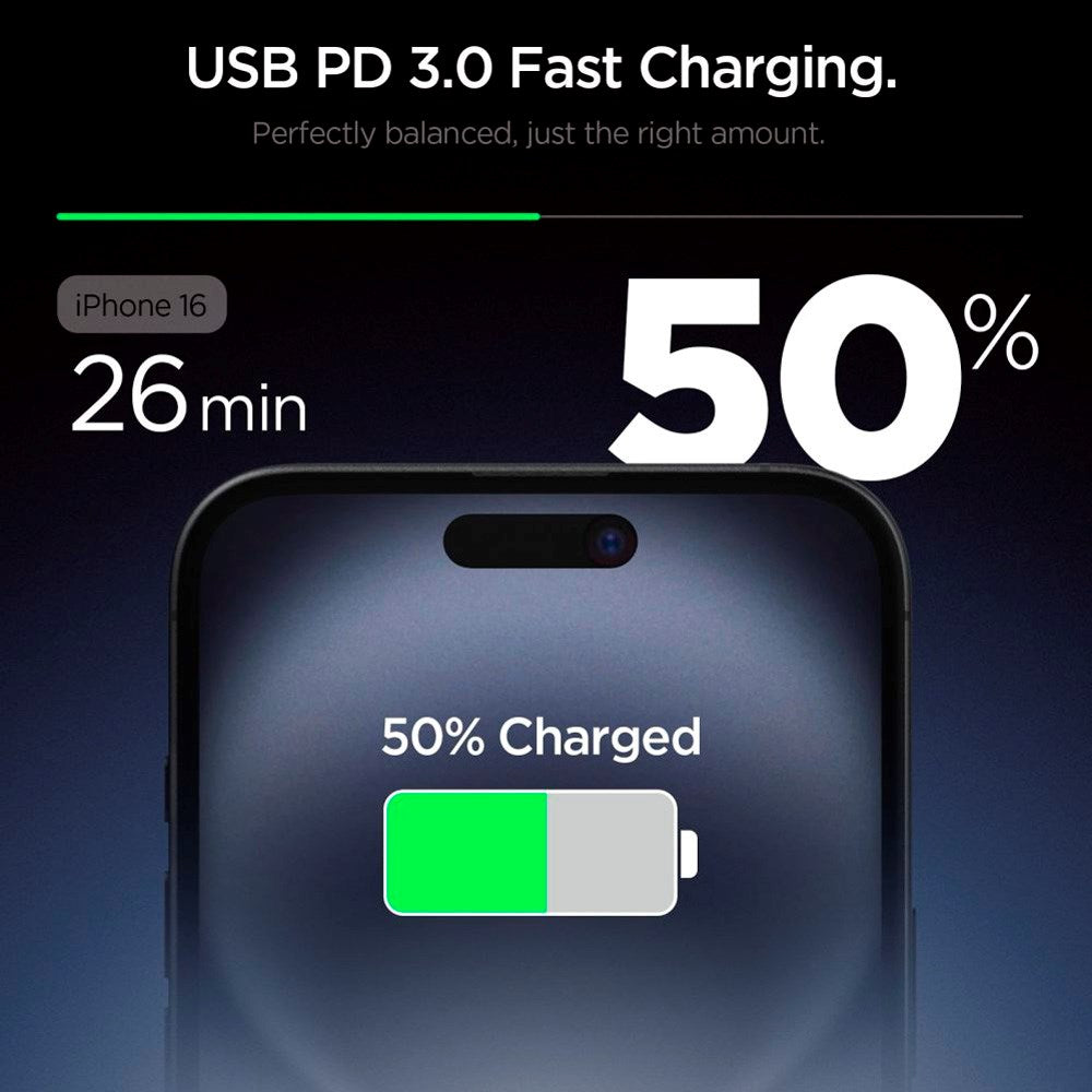 Spigen 20W Väggladdare m. 1x USB-C - Svart