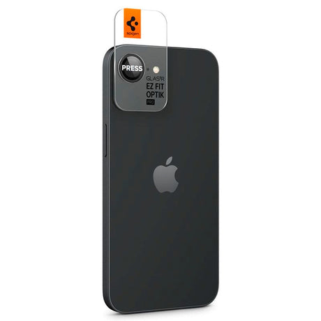 iPhone 16e Spigen EZ Fit. tR Optik Pro Kameralinsskydd - 2 St. - Genomskinlig / Svart