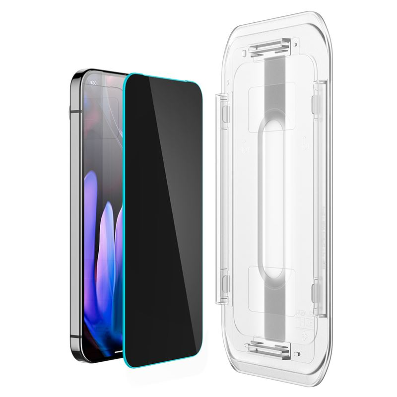 Spigen Google Pixel 10 / 10 Pro / 9 / 9 Pro EZ Fit Privacy Skärmskydd 2-Pack – Transparent / Svart