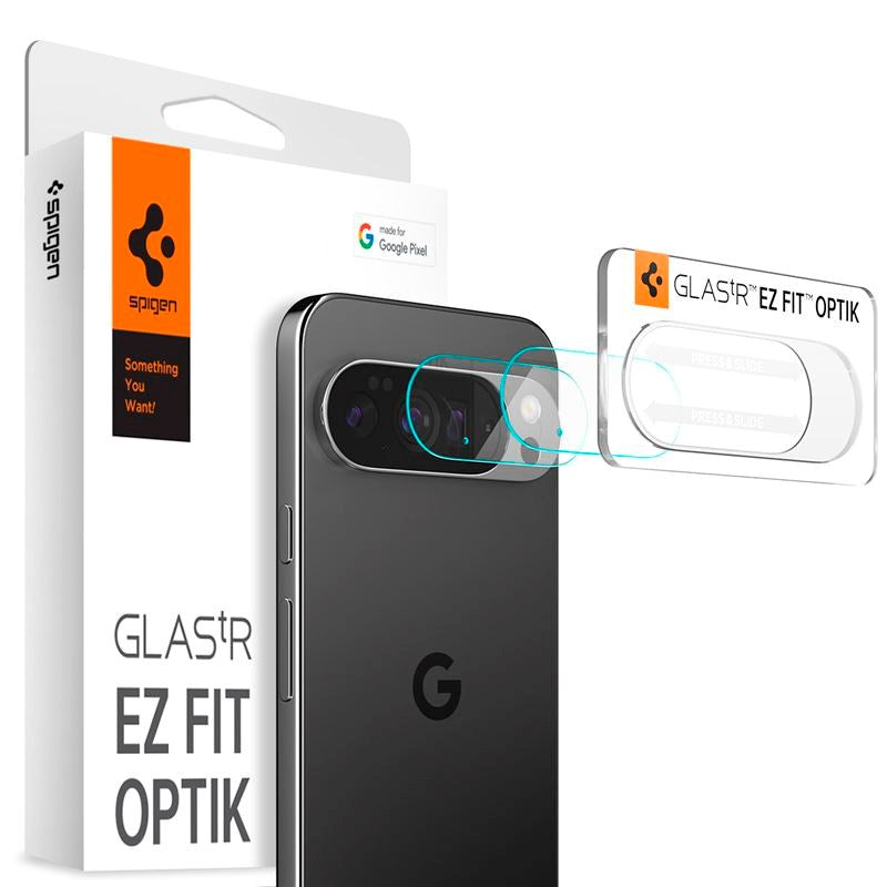 Google Pixel 10 Pro XL Spigen Glass tR EZ Fit Optik Kameralinsskyddsglas - 2 st - Genomskinlig