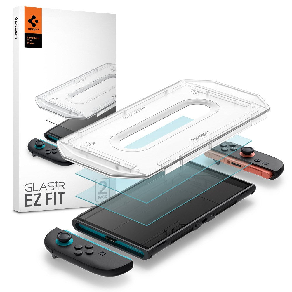 Switch 2 Spigen Glass tR EZ Fit Skärmskyddsglas m. Installationsram - 2 st